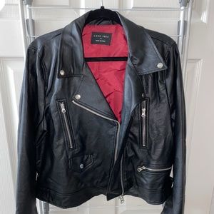Love Tree XL Black Leather Jacket